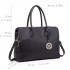 LT1726 - Miss Lulu Textured PU Leather Medium Size Classic Tote Bag Shoulder Bag