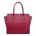 LT1736 - Miss Lulu Structured Work Shoulder Bag Burgundy