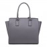 LT1736 - Miss Lulu Structured Work Shoulder Bag Grey LT1736 - Miss Lulu Structured Work Shoulder Bag Grey