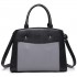 LT1747 BK - Miss Lulu Front Pocket Tote Handbags with Purse Black