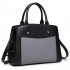 LT1747 BK - Miss Lulu Front Pocket Tote Handbags with Purse Black