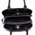 LT1747 BK - Miss Lulu Front Pocket Tote Handbags with Purse Black