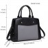LT1747 BK - Miss Lulu Front Pocket Tote Handbags with Purse Black