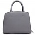 LT1747 GY - Miss Lulu Front Pocket Tote Handbags with Purse Grey