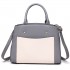 LT1747 GY - Miss Lulu Front Pocket Tote Handbags with Purse Grey