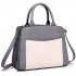 LT1747 GY - Miss Lulu Front Pocket Tote Handbags with Purse Grey