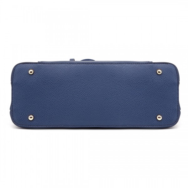 LT1748 BE - Miss Lulu Multi-Compartment Large Handbags Blue
