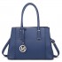 LT1748 BE - Miss Lulu Multi-Compartment Large Handbags Blue