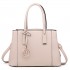 LT1748 BG - Miss Lulu Leder Look Umhängetasche Beige