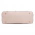 LT1748 BG - Miss Lulu Leder Look Umhängetasche Beige