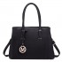 LT1748 BK - Miss Lulu Multi-Compartment Large Handbags Black