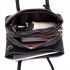 LT1748 BK - Miss Lulu Multi-Compartment Large Handbags Black
