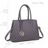 LT1748 GY - Miss Lulu Multi-Compartment Large Handbags Grey