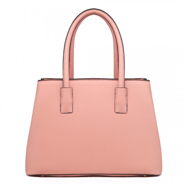 LT1748 PK - Miss Lulu Multi-Compartment Large Handbags Pink