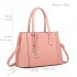 LT1748 PK - Miss Lulu Multi-Compartment Large Handbags Pink