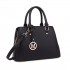 LT1752 - Miss Lulu Medium Tote Handbags Black