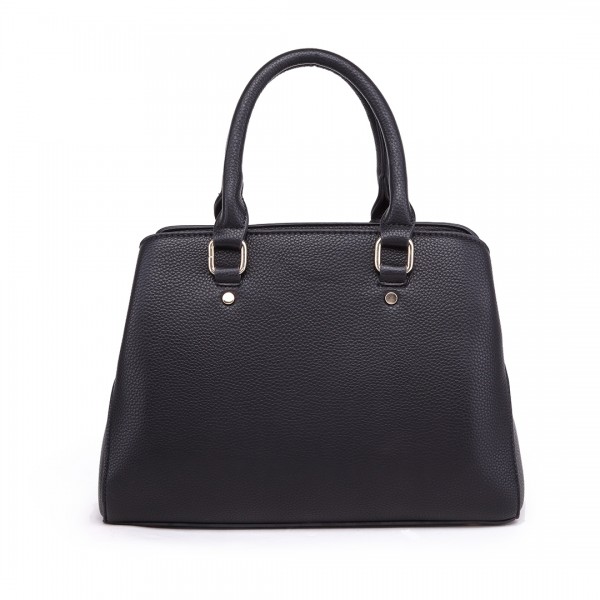 LT1752 - Miss Lulu Medium Tote Handbags Black