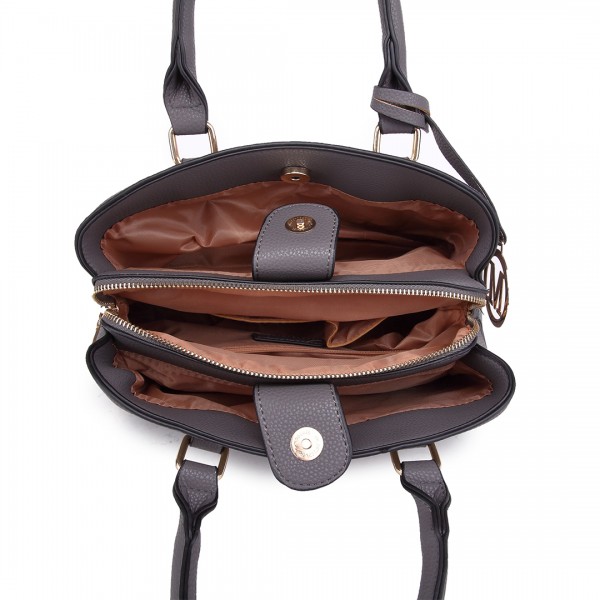 LT1752 - Miss Lulu Medium Tote Handbags Grey