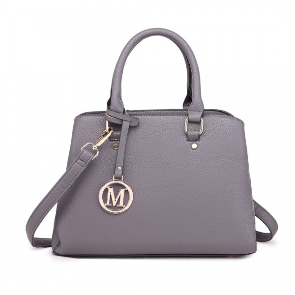 LT1752 - Miss Lulu Medium Tote Handbags Grey
