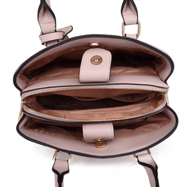 LT1752 - Miss Lulu Medium Tote Handbags Tan