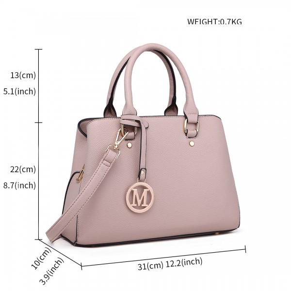 LT1752 - Miss Lulu Medium Tote Handbags Tan