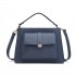 LT1770 - Miss Lulu PU Leather Front Pocket Handbag - Navy