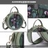 LT1810 BK/GN Miss Lulu PU Leather Round Zip Cross Body Printed Bag Black/Green LT1810 BK/GN Miss Lulu PU Leather Round Zip Cross Body Printed Bag Black/Green