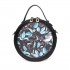 LT1810 BK Miss Lulu PU Leather Round Zip Cross Body Printed Bag Black LT1810 BK Miss Lulu PU Leather Round Zip Cross Body Printed Bag Black