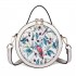 LT1810 WE Miss Lulu PU Leather Round Zip Cross Body Printed Bag White LT1810 WE Miss Lulu PU Leather Round Zip Cross Body Printed Bag White