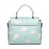 LT1814 GN -Miss Lulu Flamingo Printed Crossbody Handbag Green LT1814 GN -Miss Lulu Flamingo Printed Crossbody Handbag Green