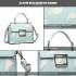 LT1814 GN -Miss Lulu Flamingo Printed Crossbody Handbag Green LT1814 GN -Miss Lulu Flamingo Printed Crossbody Handbag Green
