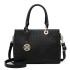 LT1865 - Miss Lulu Quilted Stitched Detail Handbag - Black