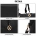 LT1865 - Miss Lulu Quilted Stitched Detail Handbag - Black