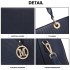 LT1865 - Miss Lulu Quilted Stitched Detail Handbag - Navy