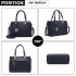 LT1865 - Miss Lulu Quilted Stitched Detail Handbag - Navy
