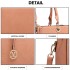 LT1865 - Miss Lulu Quilted Stitched Detail Handbag - Pink