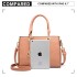 LT1865 - Miss Lulu Quilted Stitched Detail Handbag - Pink