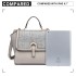 LT1906 - Miss Lulu Plaid Croc Skin Handbag - Grey