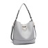 LT1917 - Miss Lulu 2 Piece Bucket Tote Bag Set - Grey
