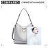 LT1917 - Miss Lulu 2 Piece Bucket Tote Bag Set - Grey