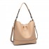 LT1917 - Miss Lulu 2 Piece Bucket Tote Bag Set - Khaki