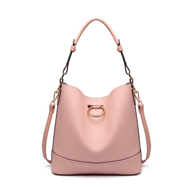 LT1917 - Miss Lulu 2 Piece Bucket Tote Bag Set - Pink