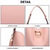 LT1917 - Miss Lulu 2 Piece Bucket Tote Bag Set - Pink