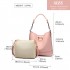 LT1917 - Miss Lulu 2 Piece Bucket Tote Bag Set - Pink