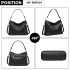 LT1941-MISS LULU CLASSIC STYLE SLOUCH SHOULDER BAG BLACK LT1941-MISS LULU CLASSIC STYLE SLOUCH SHOULDER BAG BLACK