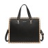 LT1953 - Miss Lulu Stripe Design Shoulder Bag - Black