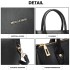 LT1959 - Miss Lulu Silk Scarf Shoulder Bag - Black