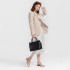 LT1959 - Miss Lulu Silk Scarf Shoulder Bag - Black