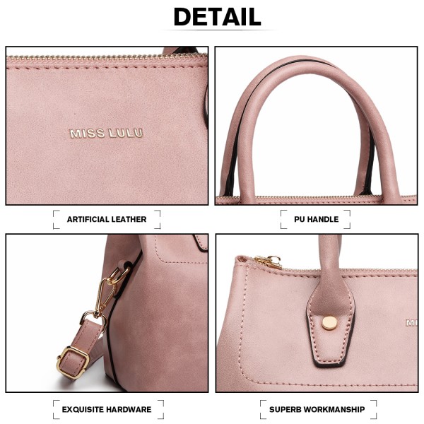 LT1959 - Miss Lulu Silk Scarf Shoulder Bag - Pink LT1959 - Miss Lulu Silk Scarf Shoulder Bag - Pink