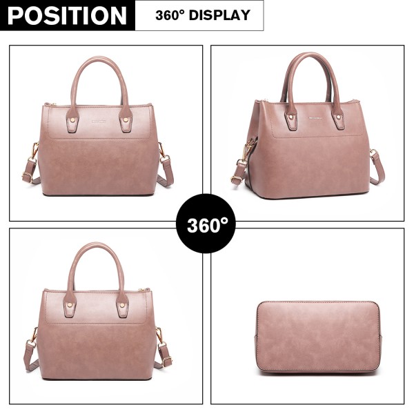 LT1959 - Miss Lulu Silk Scarf Shoulder Bag - Pink LT1959 - Miss Lulu Silk Scarf Shoulder Bag - Pink